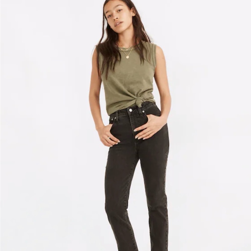 Madewell Women's Straight Leg Black Jeans